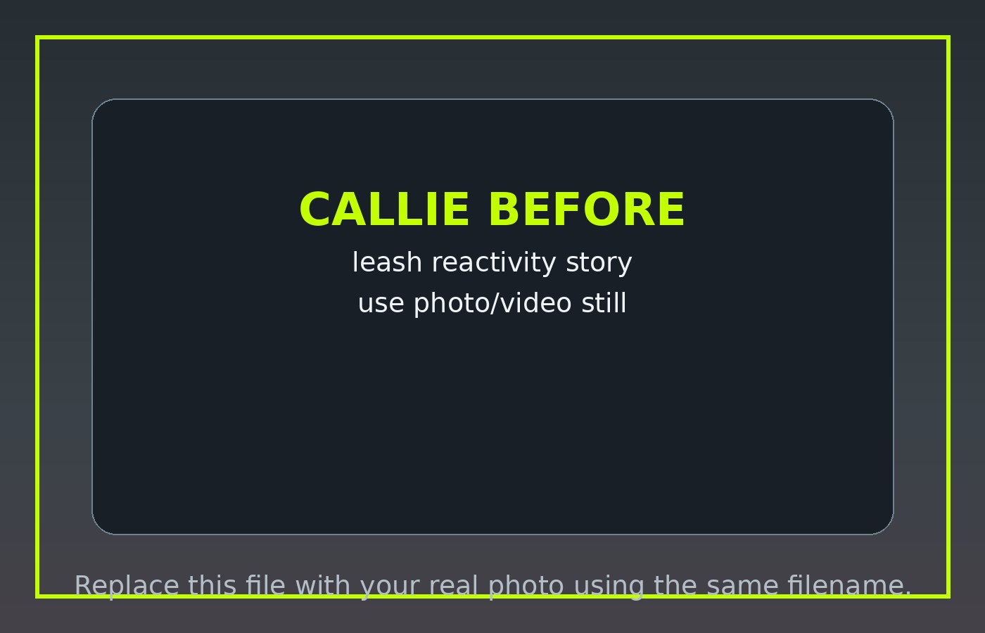 Callie before placeholder