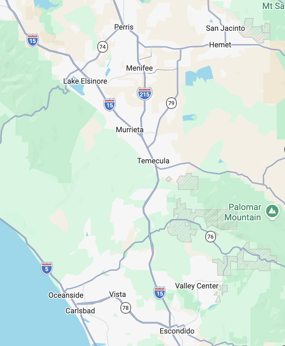 Service area placeholder map